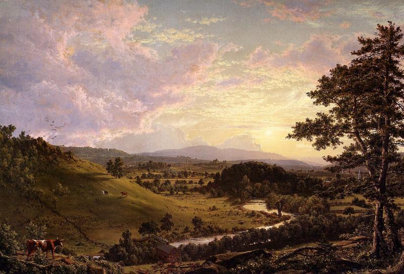 Frederic Edwin Church Stockbridge,Mass. Sweden oil painting art